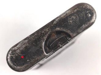 Reinigungsgerät 34 der Wehrmacht. Leerer Behälter, Hersteller "HAWIG 1940" Luftwaffenblauer Originallack