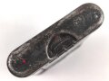 Reinigungsgerät 34 der Wehrmacht. Leerer Behälter, Hersteller "HAWIG 1940" Luftwaffenblauer Originallack