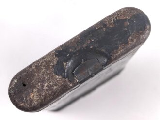 Reinigungsgerät 34 der Wehrmacht. Leerer Behälter, Hersteller "arr43" Luftwaffenblauer Originallack