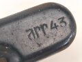Reinigungsgerät 34 der Wehrmacht. Leerer Behälter, Hersteller "arr43" Luftwaffenblauer Originallack