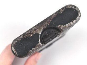 Reinigungsgerät 34 der Wehrmacht. Leerer Behälter, Hersteller "cnx" Luftwaffenblauer Originallack