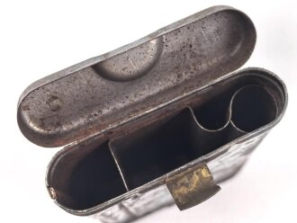 Reinigungsgerät 34 der Wehrmacht. Leerer Behälter, Hersteller "HAWIG " Luftwaffenblauer Originallack
