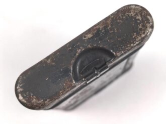 Reinigungsgerät 34 der Wehrmacht. Leerer Behälter, Hersteller "HAWIG 1940" Luftwaffenblauer Originallack