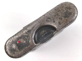 Reinigungsgerät 34 der Wehrmacht. Leerer Behälter, Hersteller "Mundlos 1940" Luftwaffenblauer Originallack