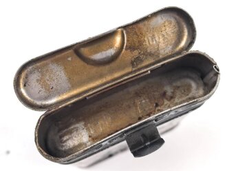 Reinigungsgerät 34 der Wehrmacht. Leerer Behälter, Hersteller "arr4" Luftwaffenblauer Originallack