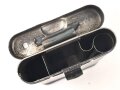 Reinigungsgerät 34 , Ausführung für die Ordnungspolizei mit zusätzlicher Halterung für eine 9mm Bürste. Leerer Behälter, Hersteller "G.Appel" Luftwaffenblauer Originallack.