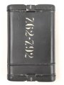Reinigungsgerät 34 , Ausführung für die Ordnungspolizei mit zusätzlicher Halterung für eine 9mm Bürste. Leerer Behälter, Hersteller "G.Appel" Luftwaffenblauer Originallack.