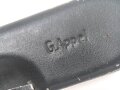 Reinigungsgerät 34 , Ausführung für die Ordnungspolizei mit zusätzlicher Halterung für eine 9mm Bürste. Leerer Behälter, Hersteller "G.Appel" Luftwaffenblauer Originallack.
