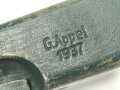 Bundesgrenzschutz,  Reinigungsgerät 34 der Wehrmacht. Hersteller "G.Appel 1937", BGS grün überlackiert und mit "neuem Inhalt" versehen . Zusätzliche Beschriftung " 7.62-7.92"