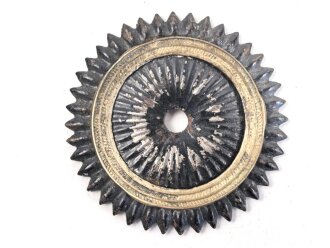 Kaiserreich, Kokarde für eine Pickelhaube für Offiziere. Magnetisch, Original lackiert, Durchmesser 55mm