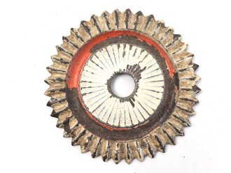 Kaiserreich, Kokarde für eine Pickelhaube für Mannschaften. Eisen, Originallack, Durchmesser 52mm