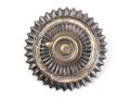 Kaiserreich, Kokarde für eine Pickelhaube für Mannschaften. Eisen, Originallack, Durchmesser 48mm, mit Knopf 91 in Messing