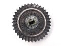 Kaiserreich, Kokarde für eine Pickelhaube für Mannschaften. Eisen, Originallack, Durchmesser 48mm, mit Knopf 91 in Messing