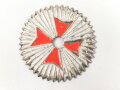 Kaiserreich, Kokarde für eine Pickelhaube für Mannschaften.Buntmetall, Originallack, Durchmesser 54mm