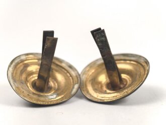 Kaiserreich , Paar Splintrosetten für Schuppenkette Durchmesser je 32mm