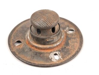 1.Weltkrieg, Teller mit Bajonettverschluss für eine feldgraue Pickelhaube für Mannschaften