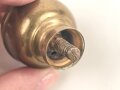 Kaiserreich, Teil einer  Pickelhaubenspitze für Artillerie, Messing, Gewindedurchmesser 5,5mm