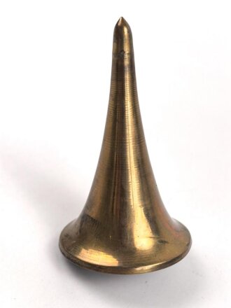 Kaiserreich, Teil einer Pickelhaubenspitze , Messing.  Gewindedurchmesser 5mm, Gesamtdurchmesser unten 50mm . Original ?
