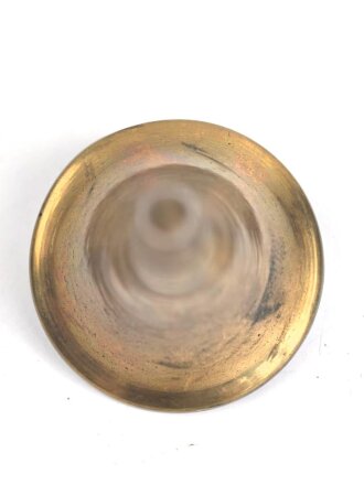 Kaiserreich, Teil einer Pickelhaubenspitze , Messing.  Gewindedurchmesser 5mm, Gesamtdurchmesser unten 50mm . Original ?