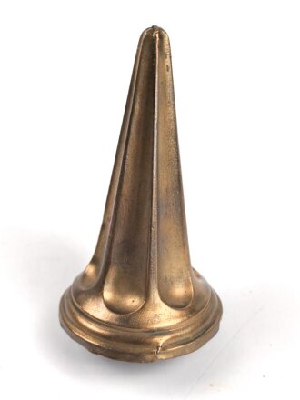Kaiserreich, Teil einer Pickelhaubenspitze , Messing.  Gewindedurchmesser 8mm, Gesamtdurchmesser unten 49mm