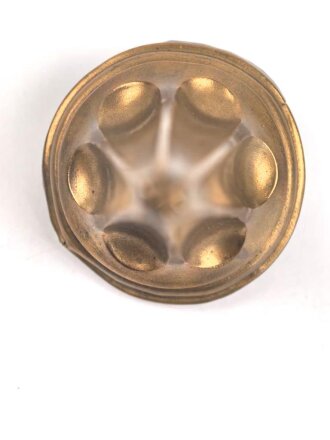 Kaiserreich, Teil einer Pickelhaubenspitze , Messing.  Gewindedurchmesser 8mm, Gesamtdurchmesser unten 49mm