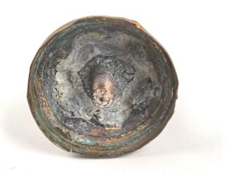 Kaiserreich, Teil einer Pickelhaubenspitze , Messing.  Gewindedurchmesser 8mm, Gesamtdurchmesser unten 49mm