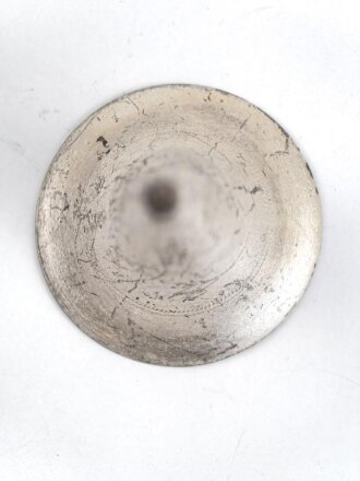 Kaiserreich, Teil einer Pickelhaubenspitze , Eisen versilbert  Gewindedurchmesser 7mm, Gesamtdurchmesser unten 47mm
