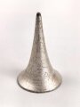 Kaiserreich, Teil einer Pickelhaubenspitze , Eisen versilbert  Gewindedurchmesser 7mm, Gesamtdurchmesser unten 47mm
