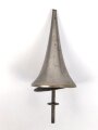 Kaiserreich, Teil einer Pickelhaubenspitze , Messing versilbert  Gewindedurchmesser 4mm, Gesamtdurchmesser unten 49mm