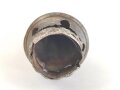 Kaiserreich, Teil einer Pickelhaubenspitze , Eisen, silbern lackiert. Durchmesser unten etwa 37mm