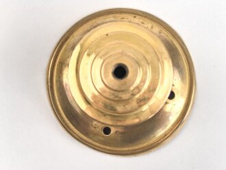 Kaiserreich, Teil einer Pickelhaubenspitze , Messing. Durchmesser  unten77mm, Gewinde 5mm