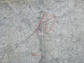 Landkarte 1.Weltkrieg 1918 Frankreich, Nesle - Montcornet - Reims - Soissons