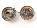 2 x Knopf 91 für eine Pickelhaube. Messing