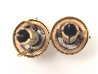 2 x Knopf 91 für eine Pickelhaube. Messing , Original ?