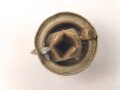 Knopf 91 für eine Pickelhaube. Buntmetall versilbert