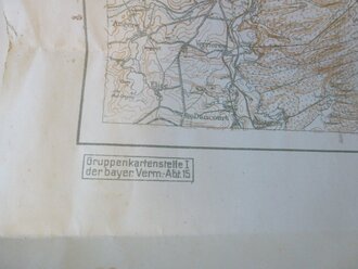 Landkarte 1.Weltkrieg Frankreich Saint Menehould - Verdun...