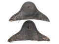 Teile eines Pickelhaubenkorpus, Leder trocken