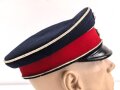 Preussen, Schirmmütze für einen Offizier im Husaren Regiment Nr. 14 Kassel.  Getragenes Stück in gutem Gesamtzustand
