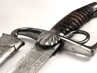 Bayern, Säbel für Bürgerwehr Offiziere Modell 1850.  Beidseitig geätzte Klinge, Insgesamt in sehr gutem Zustand.