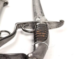 Bayern, Säbel für Bürgerwehr Offiziere Modell 1850.  Beidseitig geätzte Klinge, Insgesamt in sehr gutem Zustand.