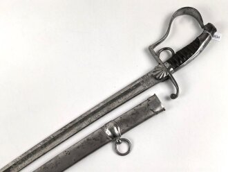 Bayern, Säbel für Bürgerwehr Offiziere Modell 1850.  Beidseitig geätzte Klinge, Insgesamt in sehr gutem Zustand.