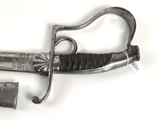 Bayern, Säbel für Bürgerwehr Offiziere Modell 1850.  Beidseitig geätzte Klinge, Insgesamt in sehr gutem Zustand.