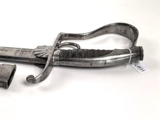 Bayern, Säbel für Bürgerwehr Offiziere Modell 1850.  Beidseitig geätzte Klinge, Insgesamt in sehr gutem Zustand.