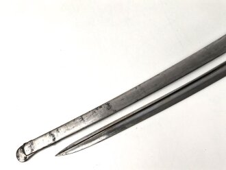 Bayern, Säbel für Bürgerwehr Offiziere Modell 1850.  Beidseitig geätzte Klinge, Ungereinigtes Stück, mit anhängendem Portepee