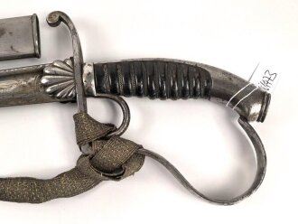 Bayern, Säbel für Bürgerwehr Offiziere Modell 1850.  Beidseitig geätzte Klinge, Ungereinigtes Stück, mit anhängendem Portepee