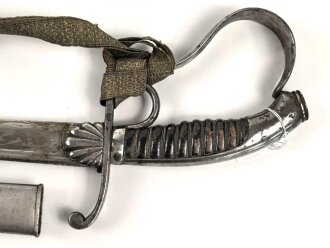 Bayern, Säbel für Bürgerwehr Offiziere Modell 1850.  Beidseitig geätzte Klinge, Ungereinigtes Stück, mit anhängendem Portepee