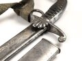 Bayern, Säbel für Bürgerwehr Offiziere Modell 1850.  Beidseitig geätzte Klinge, Ungereinigtes Stück, mit anhängendem Portepee