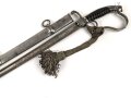 Bayern, Säbel für Bürgerwehr Offiziere Modell 1850.  Beidseitig geätzte Klinge, Ungereinigtes Stück, mit anhängendem Portepee