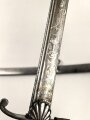 Bayern, Säbel für Bürgerwehr Offiziere Modell 1850.  Beidseitig geätzte Klinge, Ungereinigtes Stück, mit anhängendem Portepee