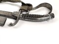Bayern, Säbel für Bürgerwehr Offiziere Modell 1850.  Beidseitig geätzte Klinge, Ungereinigtes Stück, mit anhängendem Portepee